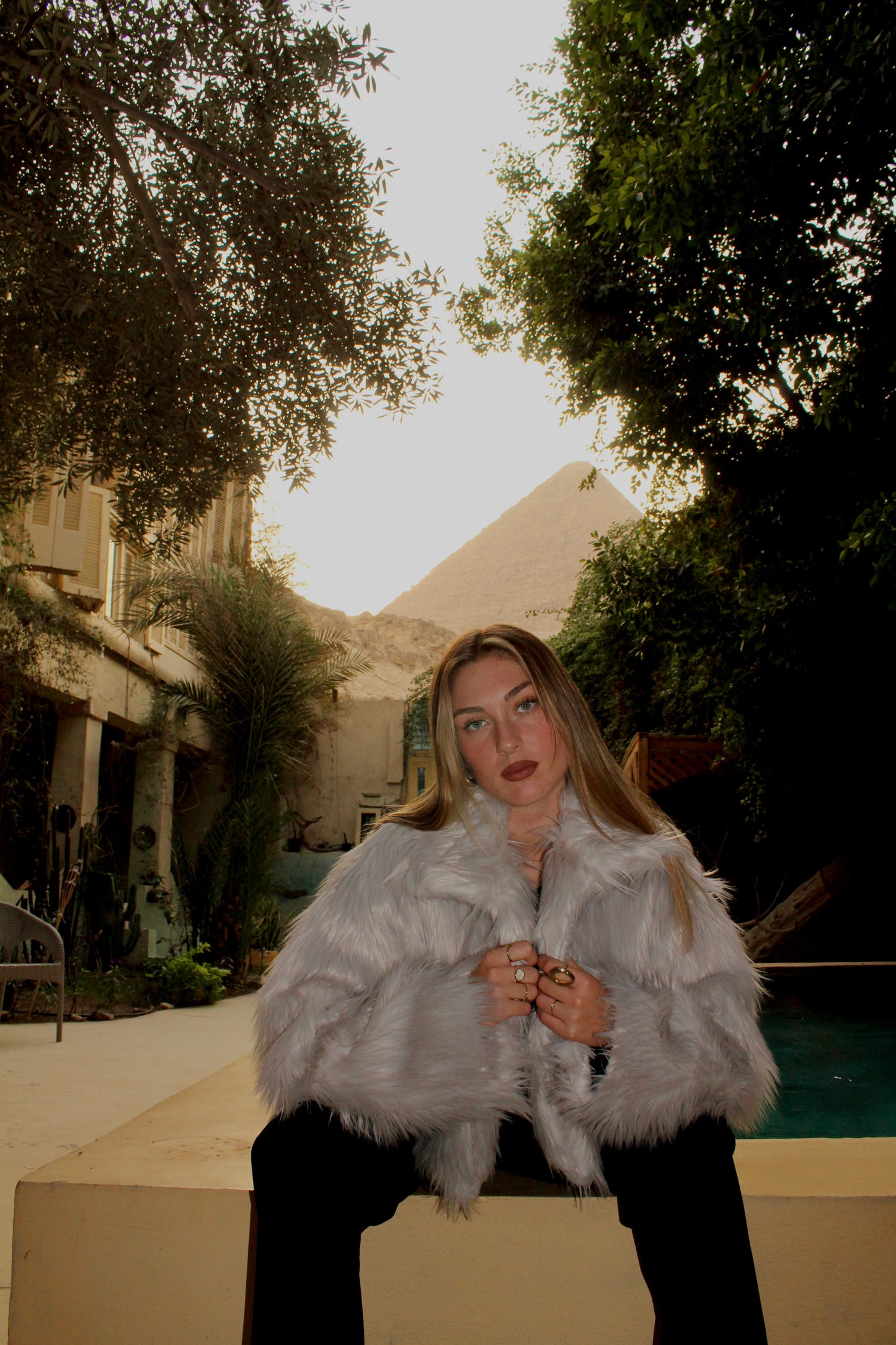 MARQUISE GREY FUR JACKET