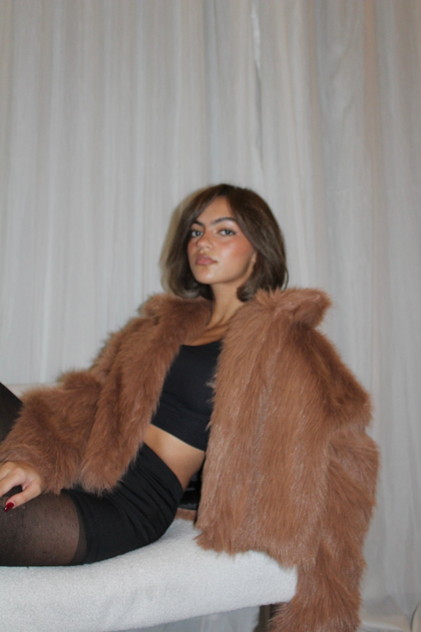 MARQUISE TAUPE FUR JACKET
